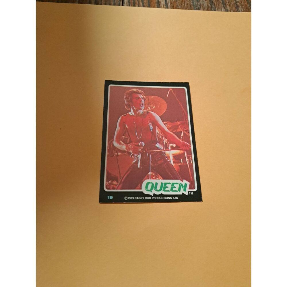 Vintage 1979 Raincloud Productions Queen Trading Card #19 Rock Band Memorabilia